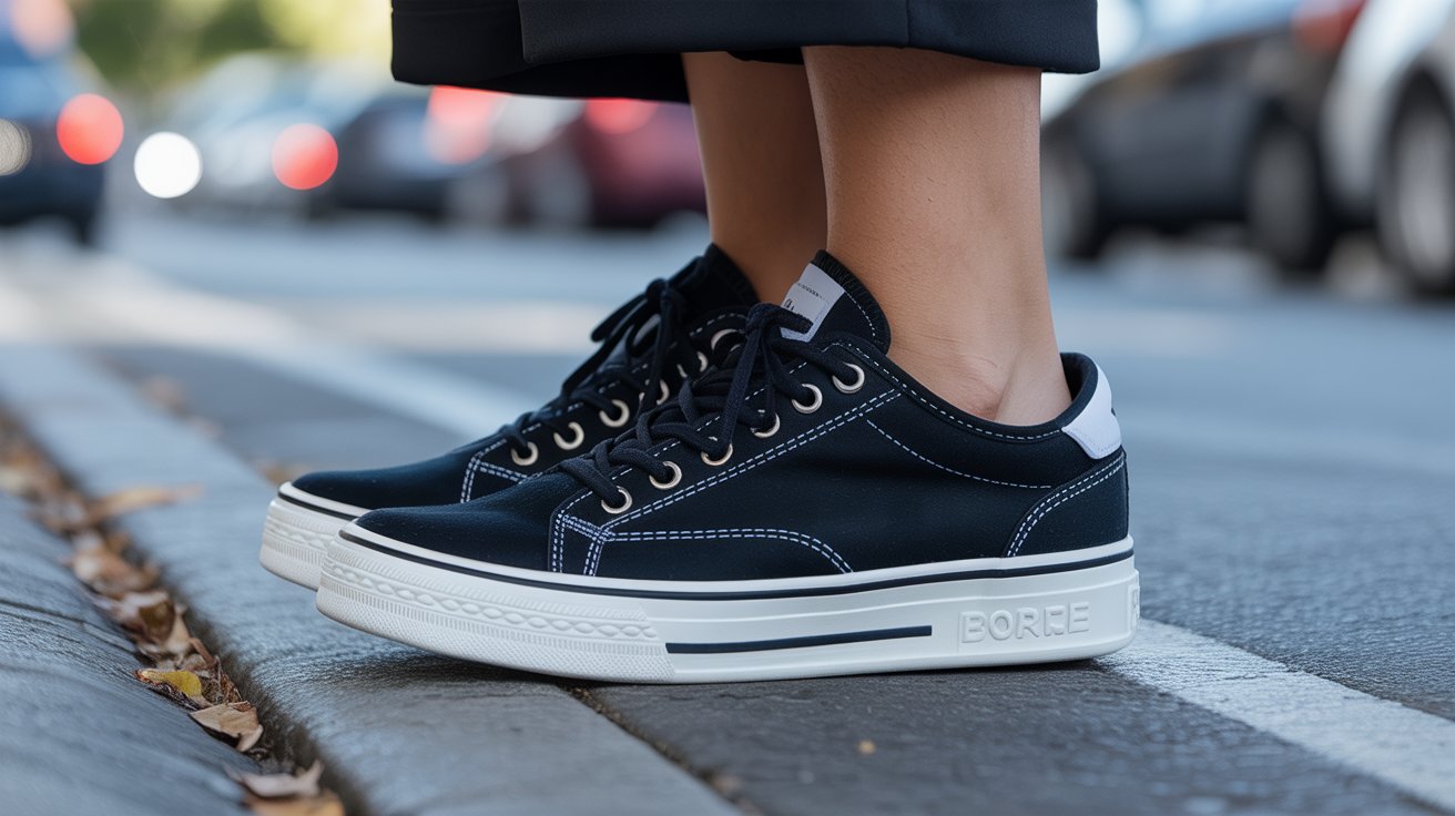 L'art de porter des baskets noires pour femme au quotidien
